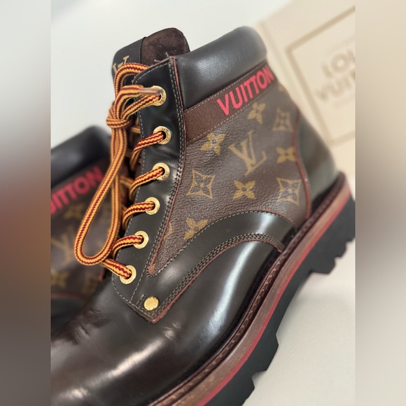 Louis Vuitton Chocolate Brown Leather Boots